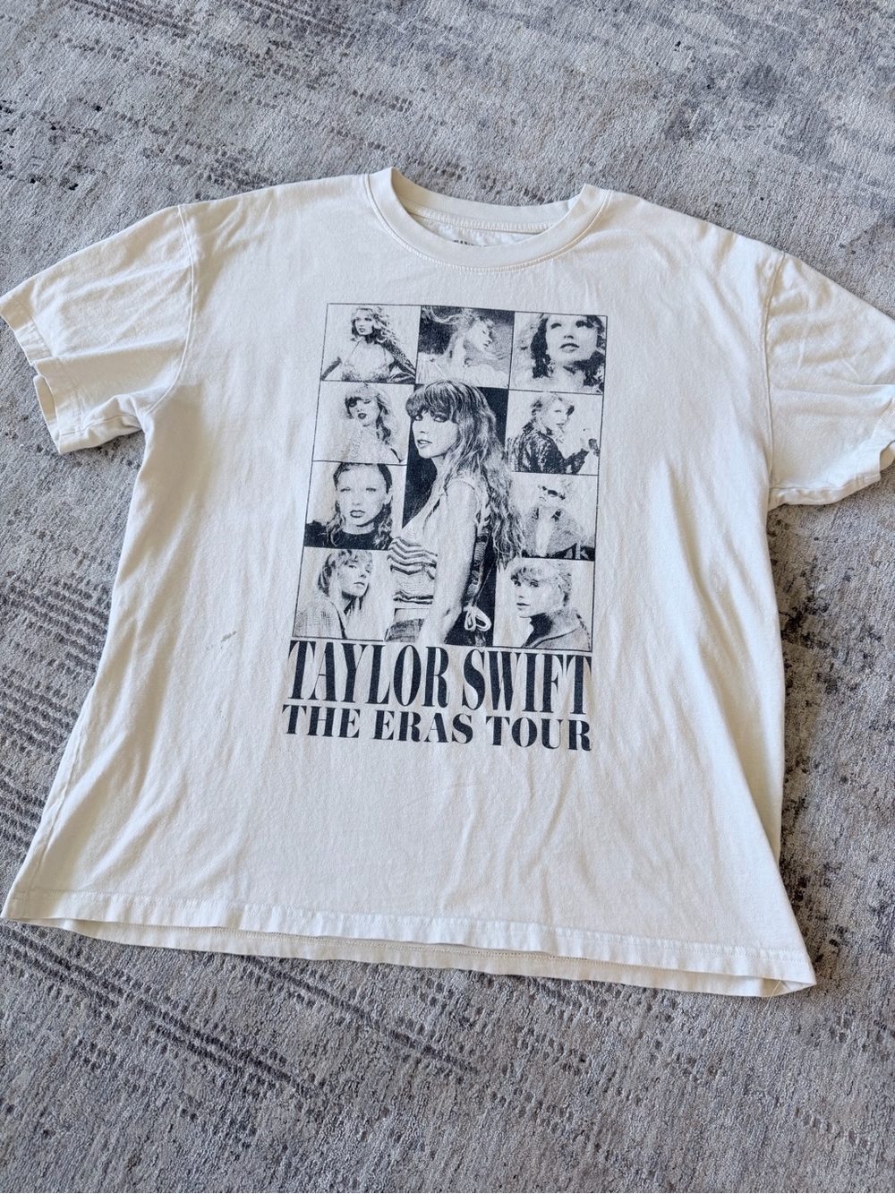 Taylor Swift White The Eras Tour Photo Grid Graphic Tee